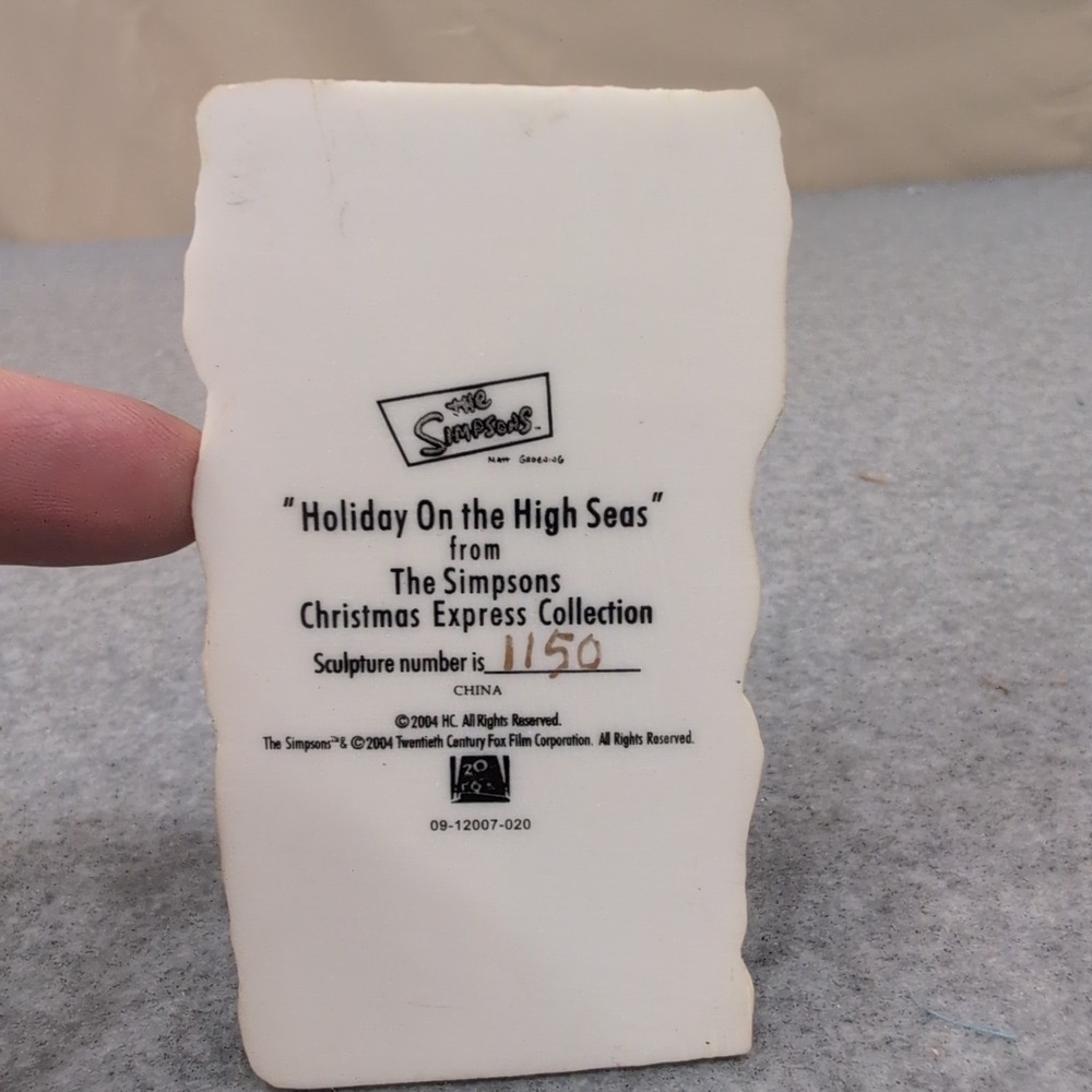 The Simpsons Christmas Express Holiday On the High Seas Sea Captain Sculpture - Picture 5 of 5